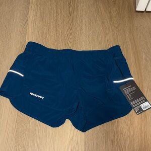 Nathan Women's Essential Shorts NWT With 3 Pockets, 2.5in Sailor Blue color